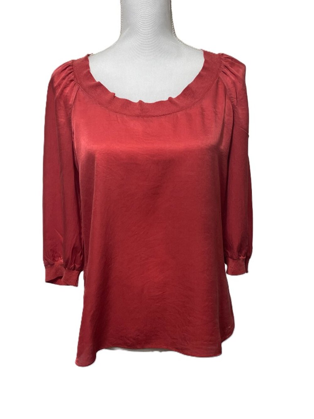 Banana Republic 100% Silk Red Women's Shirt, Size M